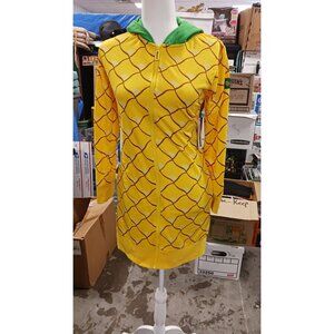 Tipsy Elves Pineapple Costume Medium Zip Front New